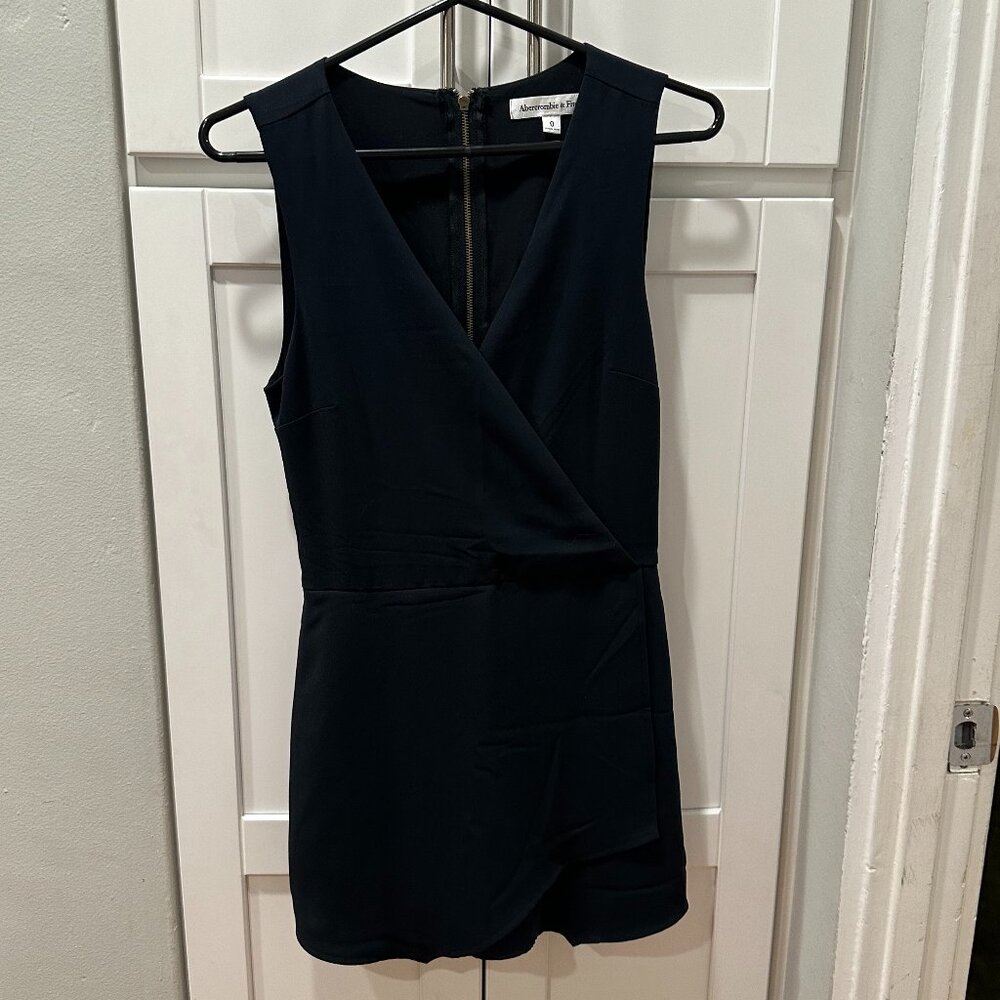 Abercrombie & Fitch Wrap Skort Romper in Black - XS
